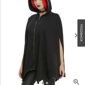 Super Cute! Hot Topic Bat Cape Hoodie size L
